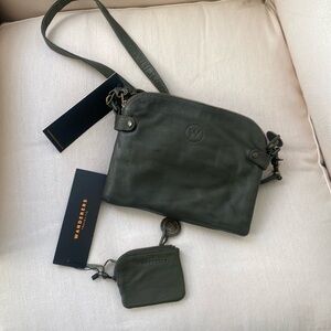 Crossbody bag with change purse and  2 seperate compartments